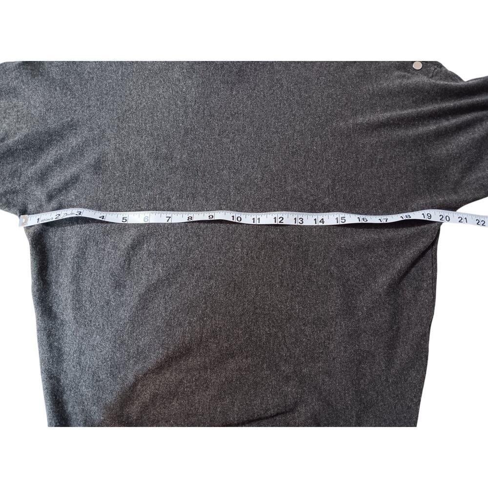 JM COLLECTION Sweater Top S Relaxed Dark Gray Casual Career Office Comfort Soft - Picture 5 of 9